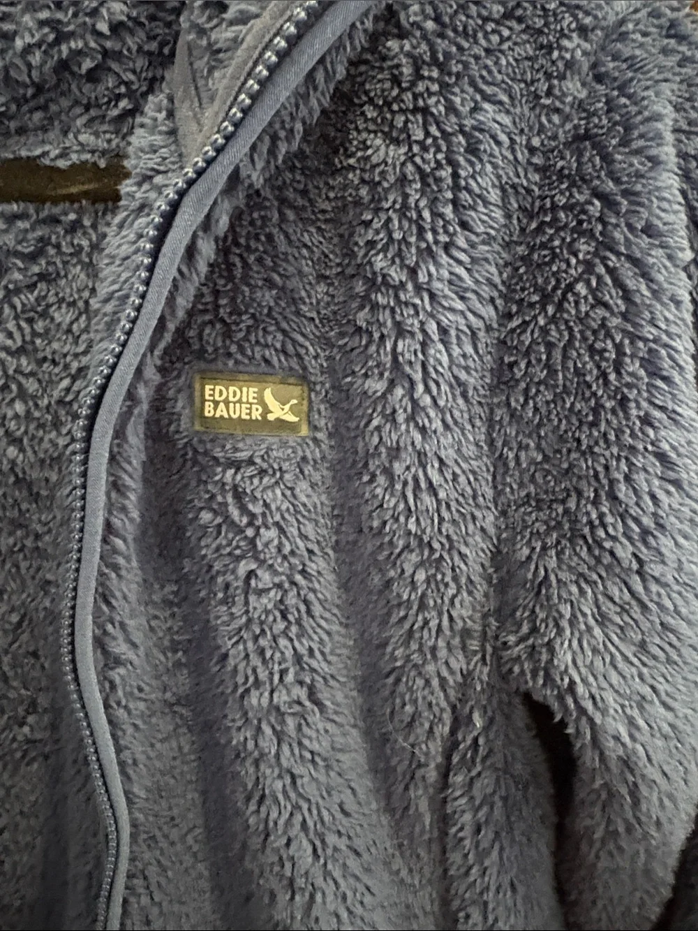 Eddie Bauer Kids Blue Sherpa Fleece Jacket